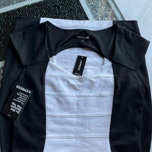 Express Monochrome Contrast Dress